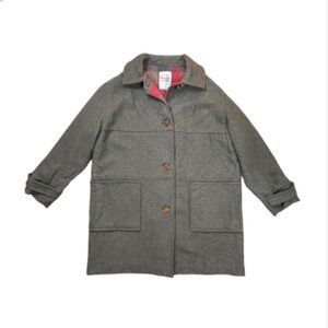 Vintage Womens Penguin Coat Olive Drab Wool 2000s